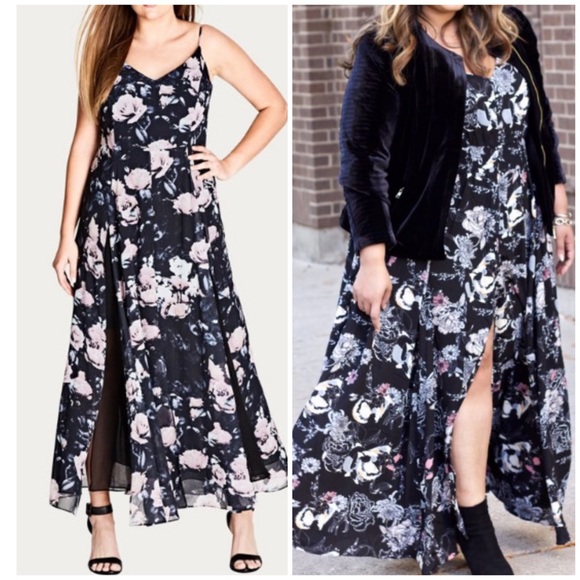 City Chic Dresses & Skirts - New City Chic Rose Romance Floral Maxi Dress 14